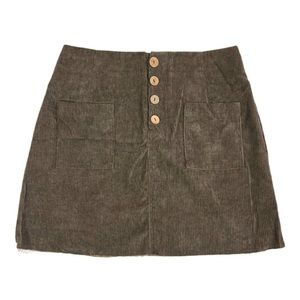 Altar'd State Suede Ribbed Mini Skirts - L